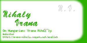 mihaly vrana business card